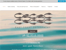 Tablet Screenshot of eastcoastosteopathy.com